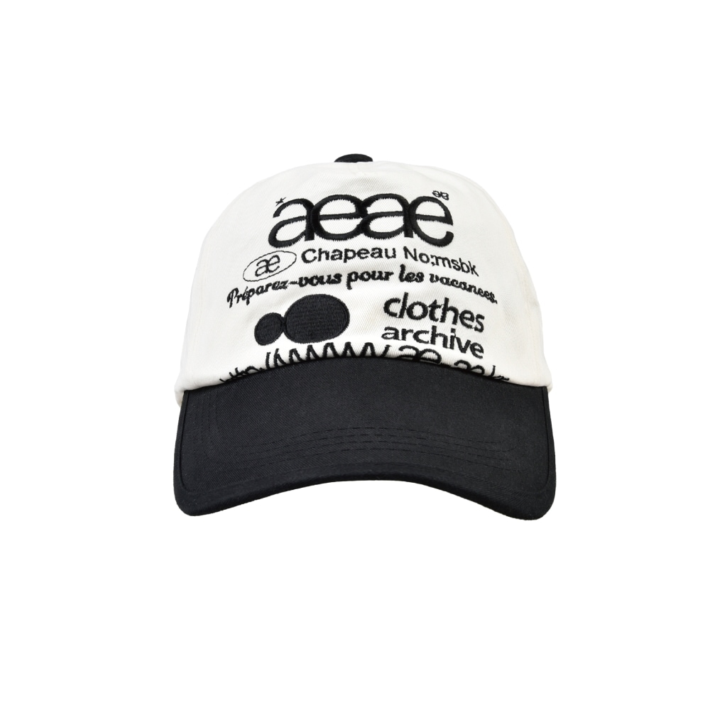 【aeae】 WEB LOGO TWO TONE BALL CAP : WHITE/BLACK 7,524円