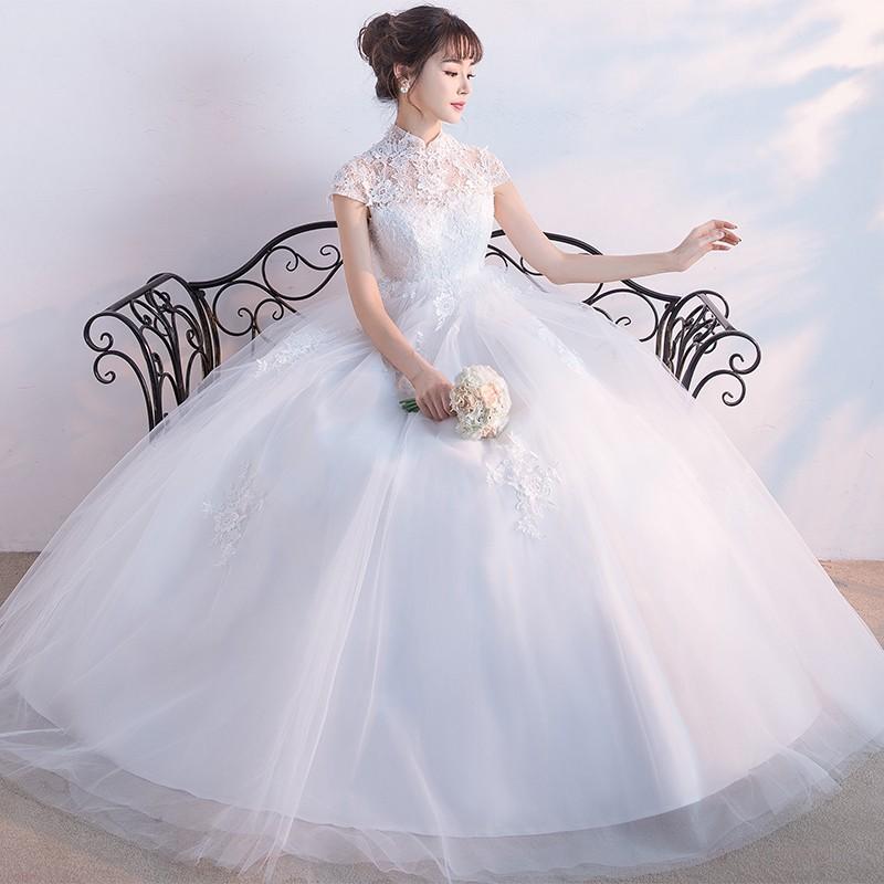 ウエディングドレス マタニティドレス エンパイア 安い 二次会 ウェディングドレス 結婚式 花嫁 ブライダル ロングドレス 半袖 妊婦着 wedding dress