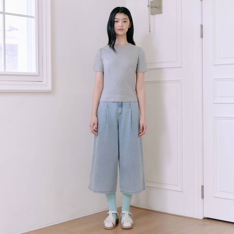 ハート柄の半袖Tシャツ T264MTS252W