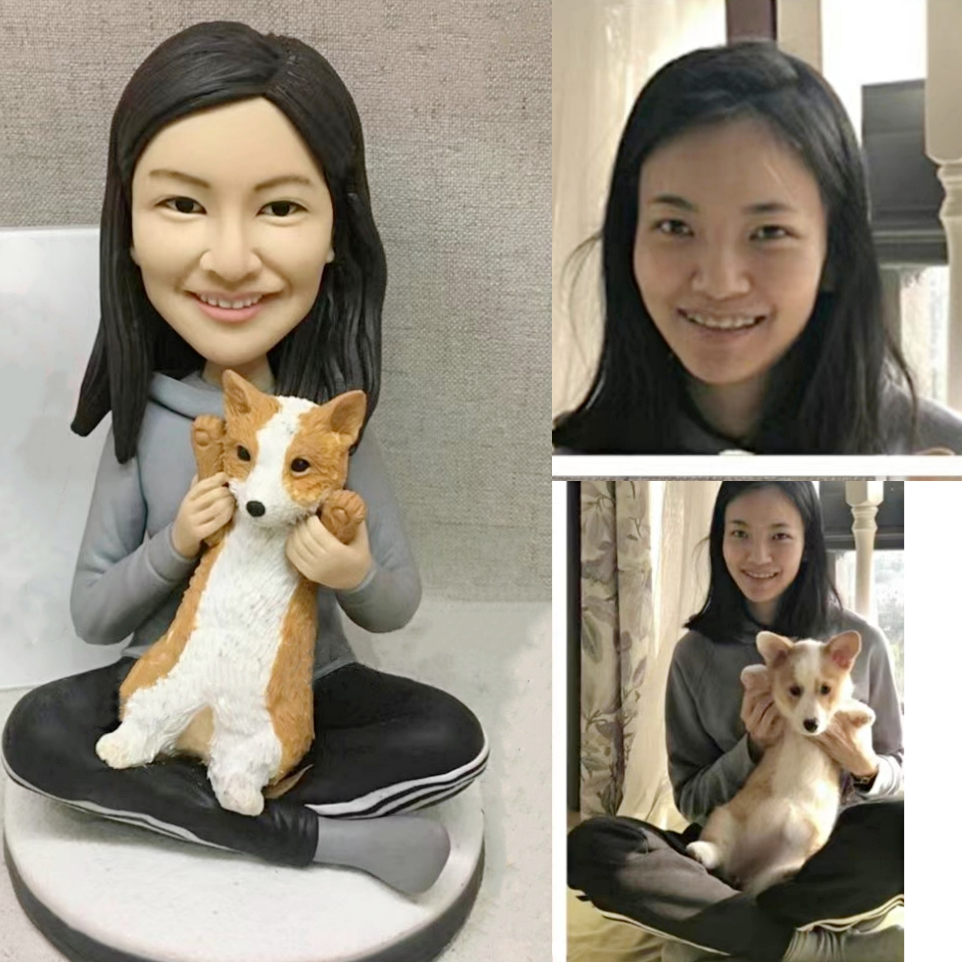 【オーダーメイド】3D肖像画 似顔絵 人形 フィギュア 彼氏 彼女 誕生日 ケーキトッパー 記念日 カップル 友達 プレゼント