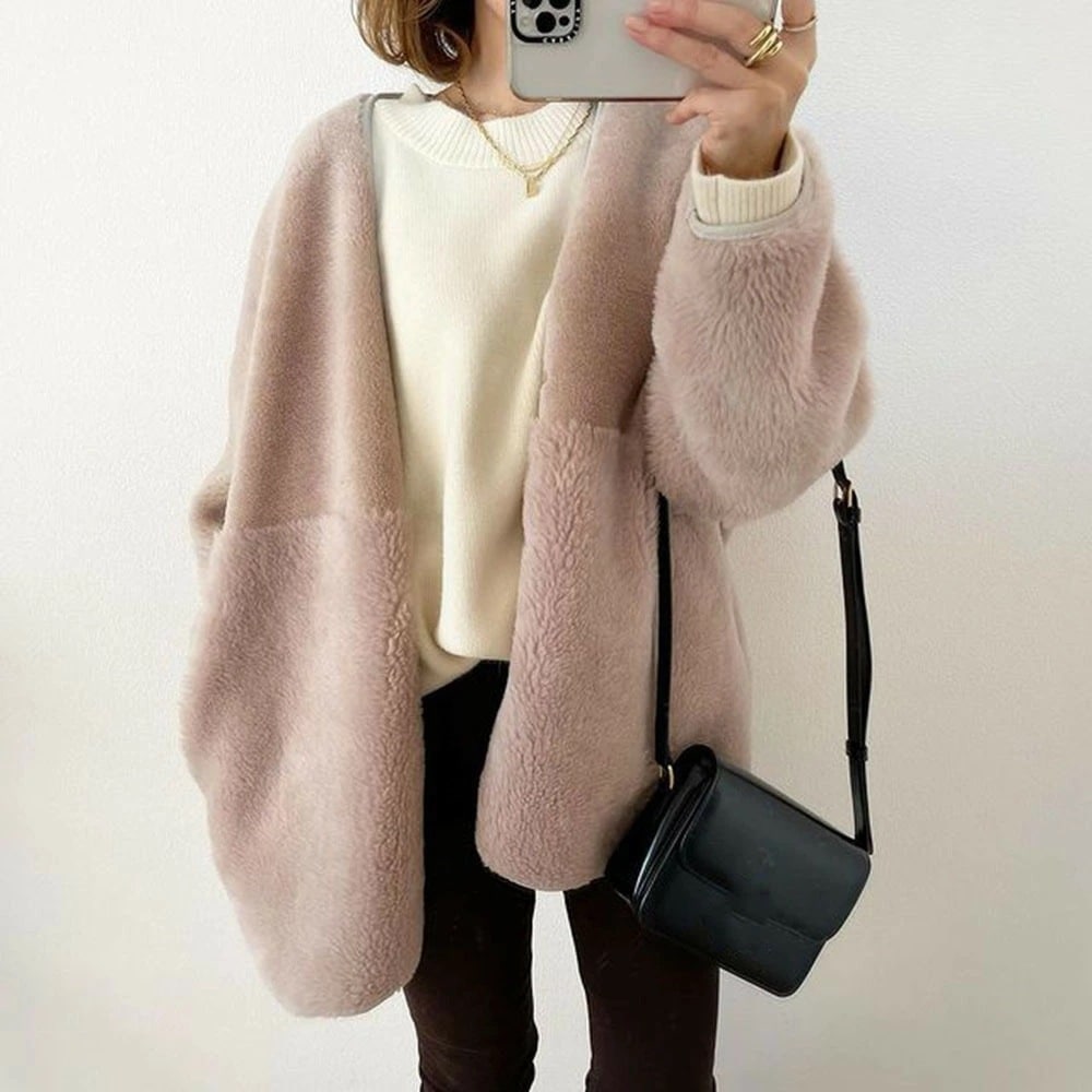 【2点購入で150OFF】【短納期】【Point×10】 カーディガン レディース シャギー シャギーニット モヘア スナップボタン カーデ ボリュームスリーブ オーバーサイズ 大きいサイズ ゆったり