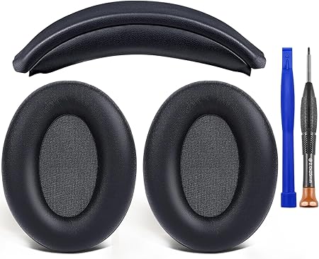 イヤーパッド + ヘッドバンド セット Sony WH-1000XM3 (WH1000XM3) Over-Ear 用 ヘッドセット 交換 キット ヘッドホン 替え パッド 劣化防止 クッション DIY