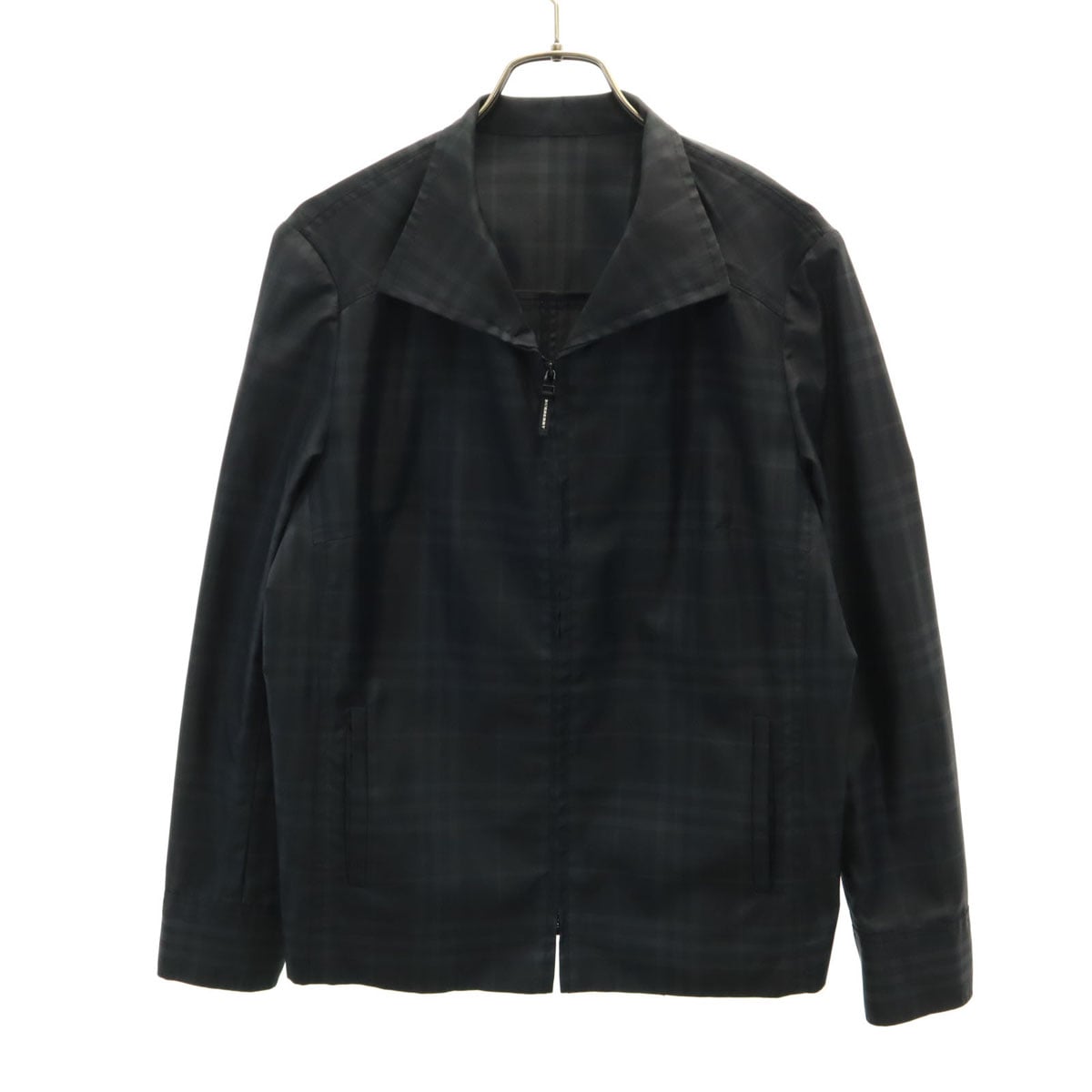 BURBERRY LONDON バーバリーロンドン チェック柄 ウインドブレーカー 42 ブラック ジャケット レディース 古着