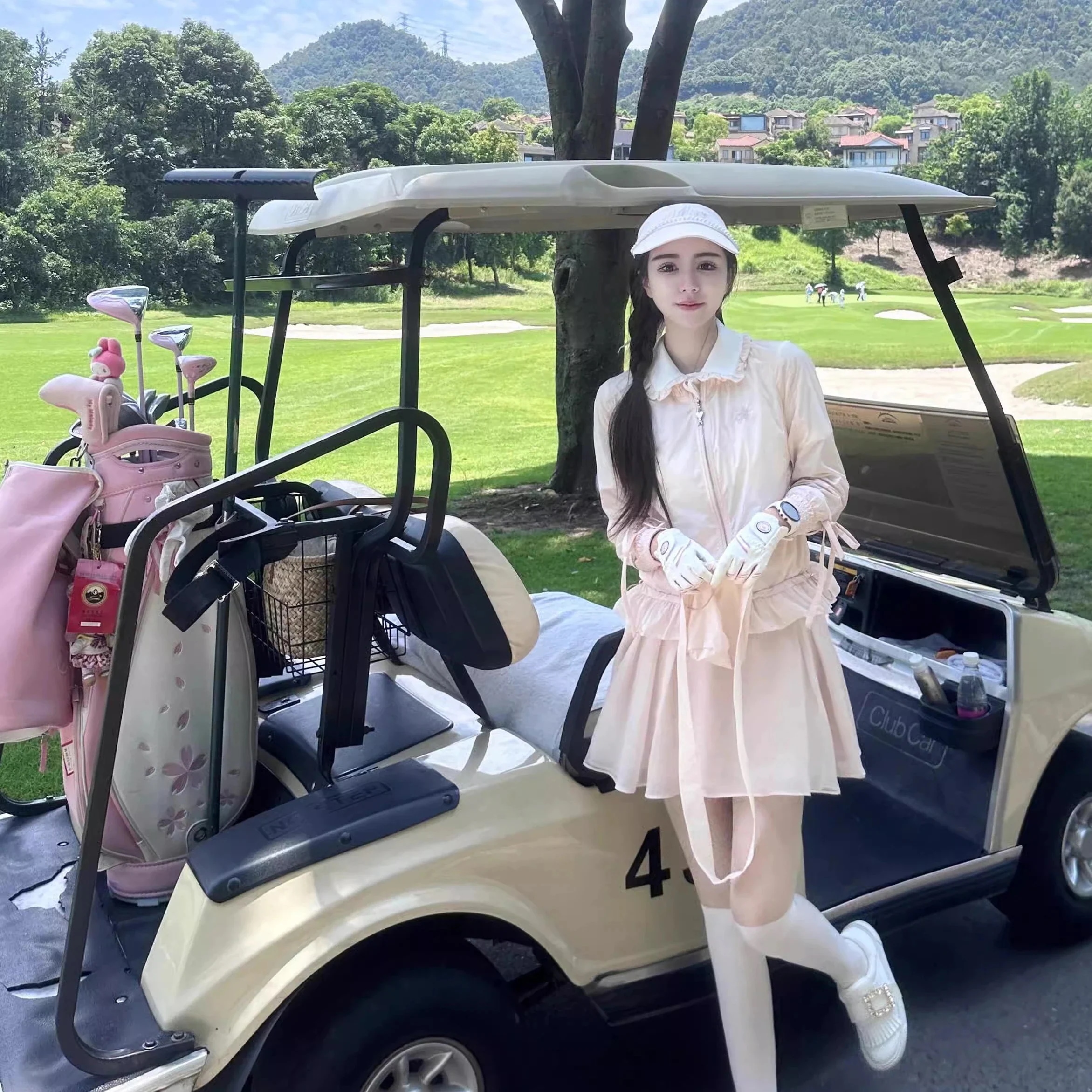 25 新作 ゴルフウェア 長袖スカート 日焼け止め レディース スポーツ ゴルフスカート アウトドア使用に適する