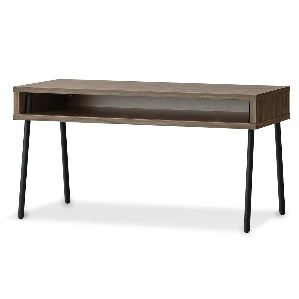 テーブル 机 センターテーブル 収納付き 部屋を広く使える 単身 一人暮らし おしゃれ アイアンウッド アッシュブラウン 幅約80×奥行約38×高さ約41【HIROBIROシリーズ】 5,212円