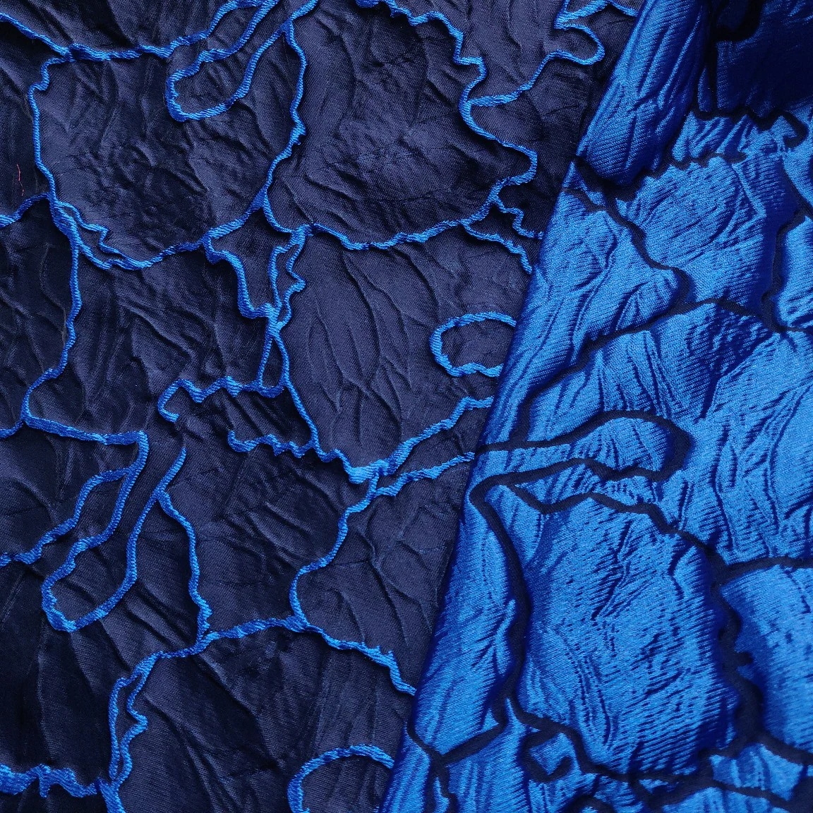 140CMx5M 生地 布 ジャガード織り 葉っぱ柄 浮彫 赤 ブルー 黒 メーカー生地 カットクロス はぎれ 色織 布地 ぬの きじ 韓国風 ジャカード生地 ハンドメイド DIY 手芸 裁縫 手作り