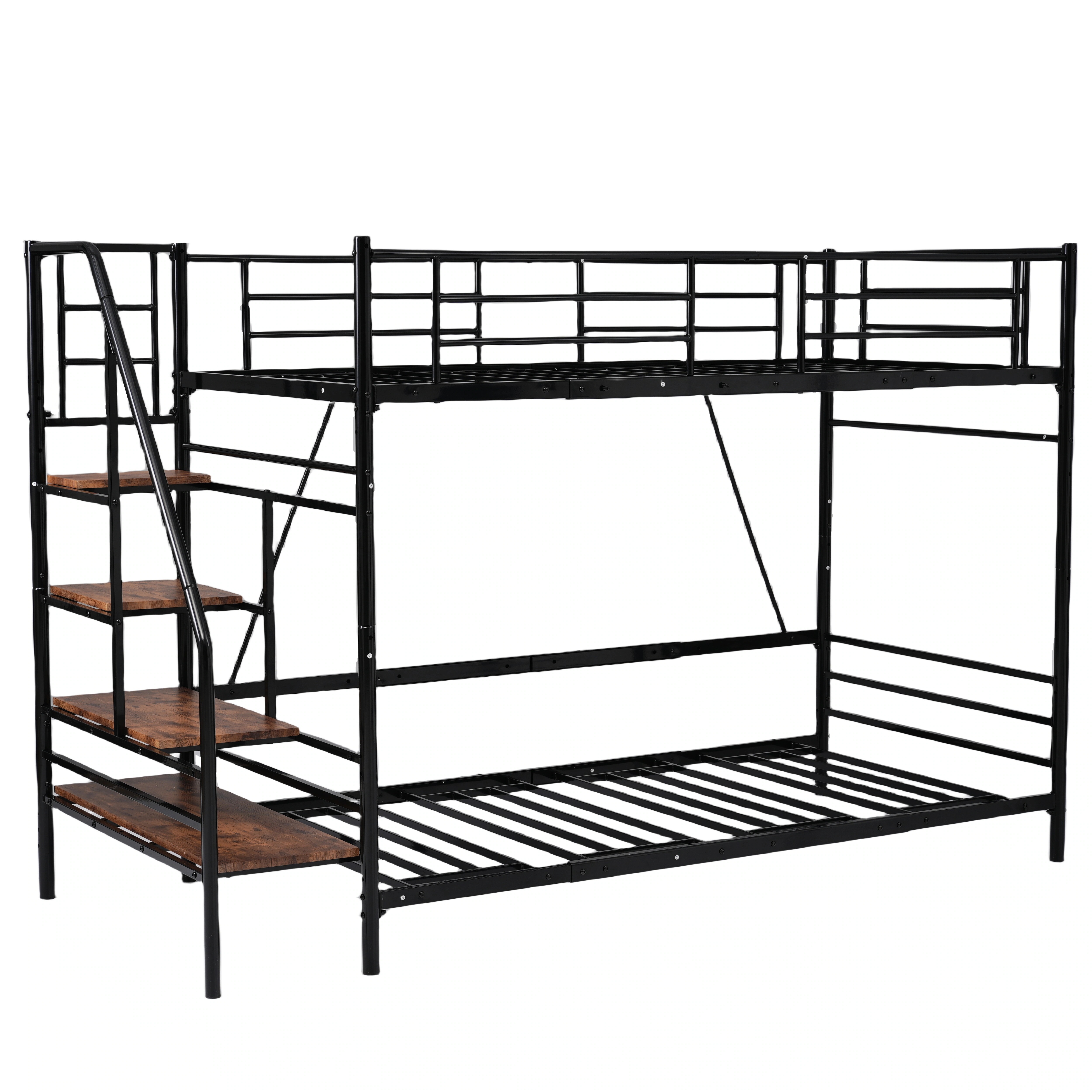 389S ロフトベッド 階段付き S パイプベッド シングル 収納 スチール 耐震 ベッド シングル パイプベッド パイプベッドフレームのみ【Sシングル】401