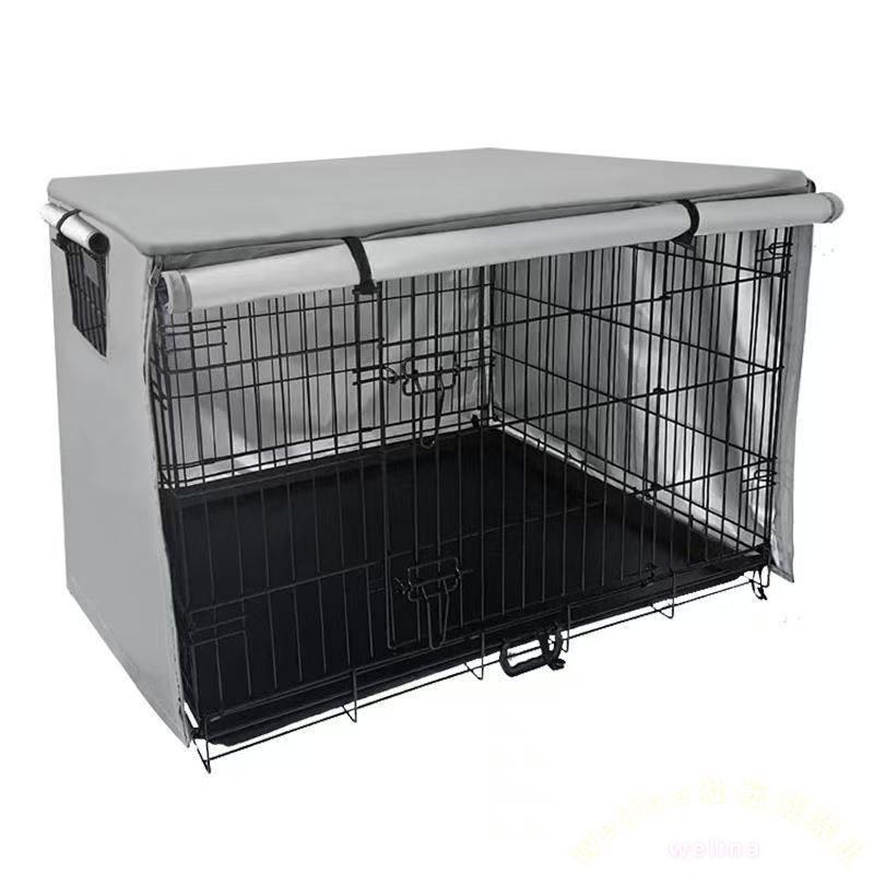 犬用ケージカバー 防寒防水 ファスナー付き 防音＆通気 窓付き 目隠しで落ち着く空間 取り付け簡単 ペットサークルカバー