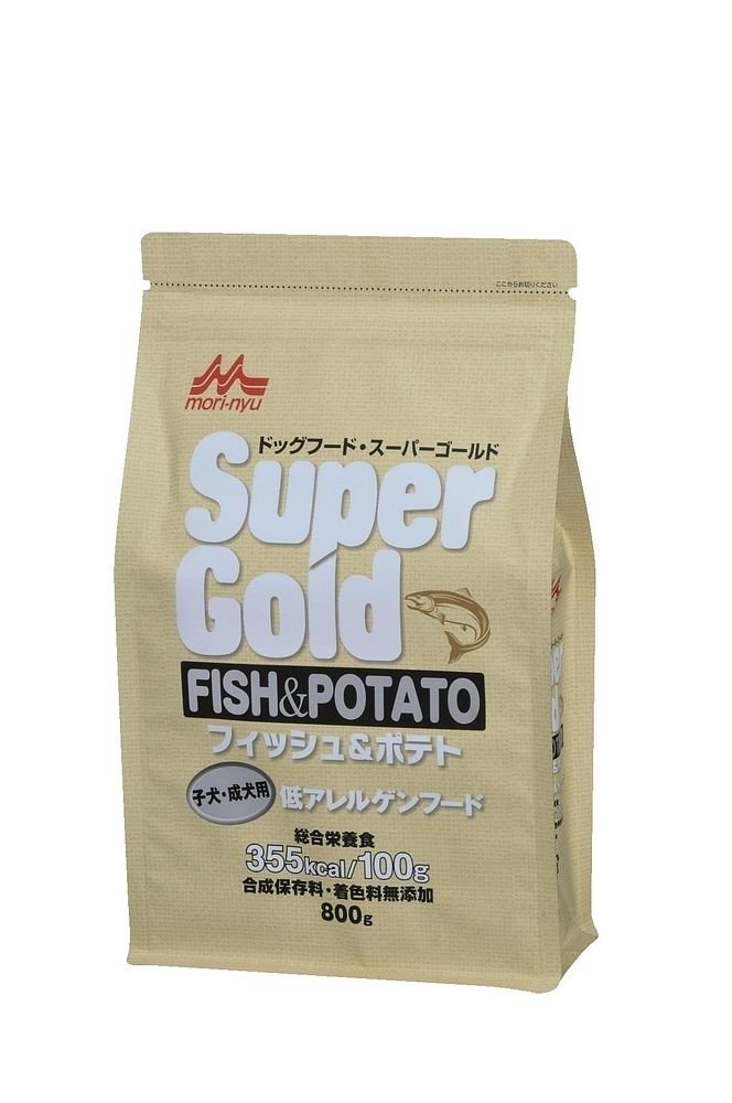 （まとめ買い）森乳サンワールド ドライフード スーパーゴールド フィッシュ＆ポテト 子犬・成犬用 低アレルゲンフード 800g ドッグフード 【×3】 6,380円
