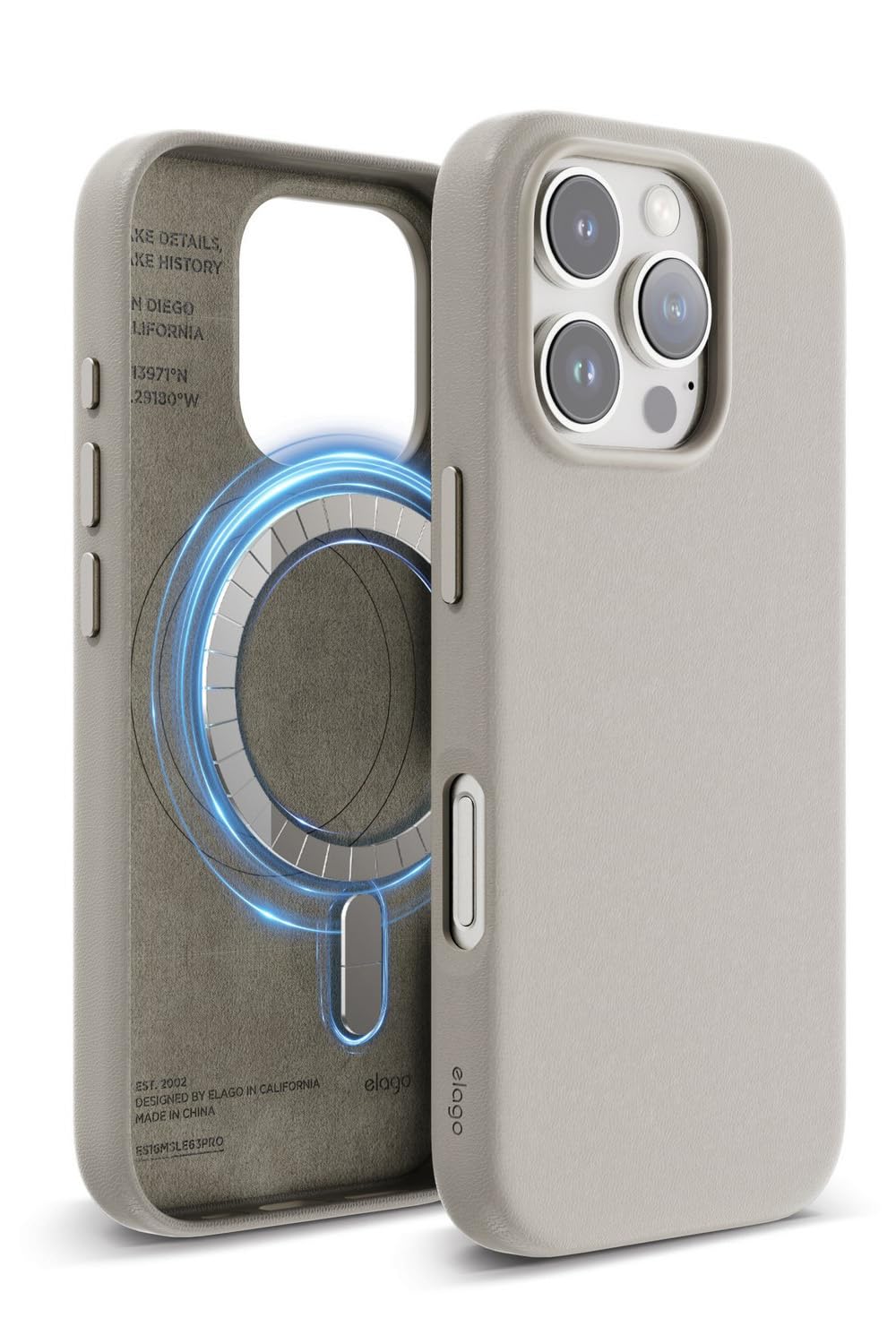 【elago】 iPhone 16 Pro 対応 ケース MagSafe 対応 レザー 耐衝撃 スマホケース マグセーフ スマホカバー レザーケース [ iPhone16Pro アイフォン 16 プロ