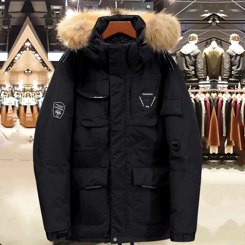 新入庫 ダウン95% 秋冬 ミドル丈ダウンコート メンズ ダウンコート フード付き 男女兼用 ミドル丈 メンズ ダウンジャケット メンズコート アウター ダウン 防寒保温