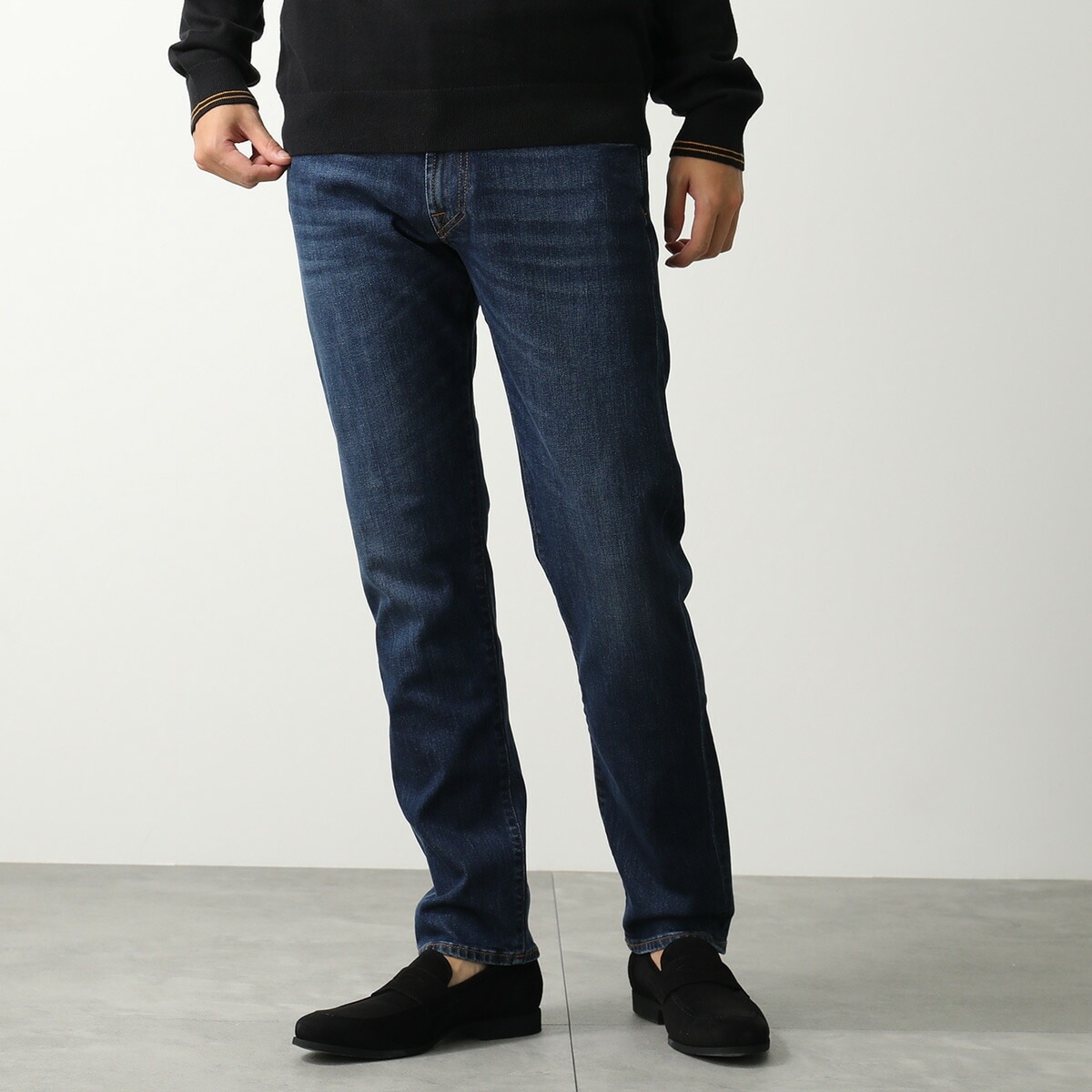 YCHAI イカイ ジーンズ PANTALONE ZIP 5 TASCHE YPU005 2DS0077 BN メンズ デニムパンツ テーパード ストレッチ 812/BLU