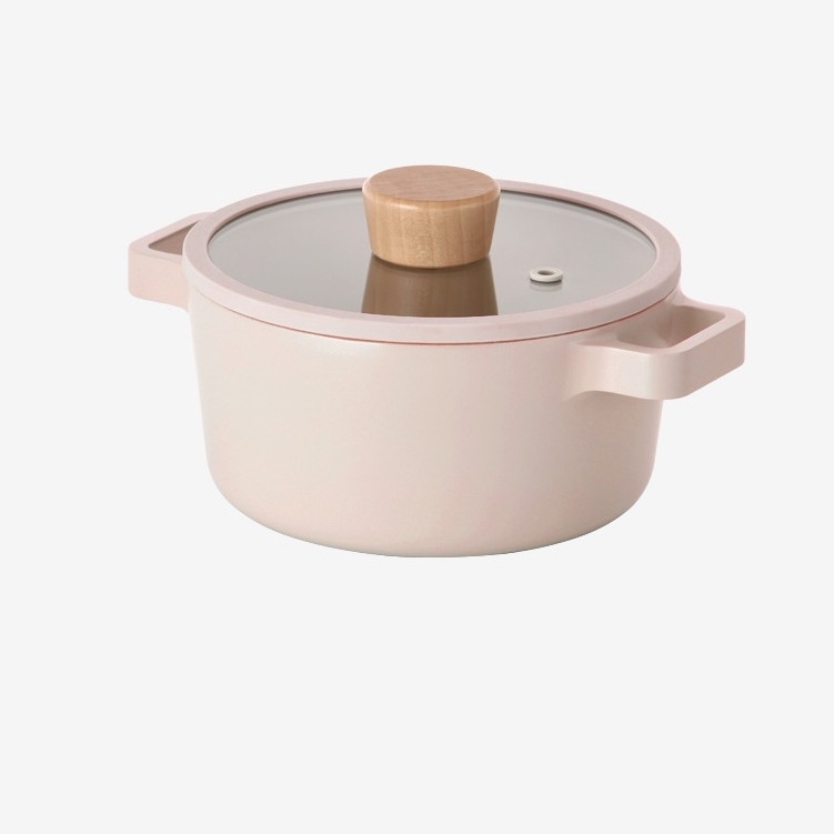 [NEOFLAM][Fika]ポットポット16cmフルインダクション使用可能ピッチピンクカラー