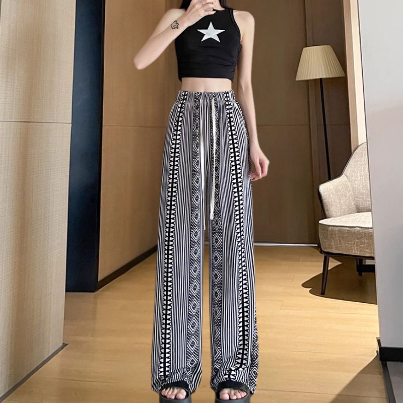 レディース ボトムス ワイドパンツ ロング ワイド フェミニン ストリート ハイウエスト ウエストゴム シンプル カジュアル おしゃれ かっこいい こなれ感 ラフ メンズライク スポーティー 個性的 5,480円