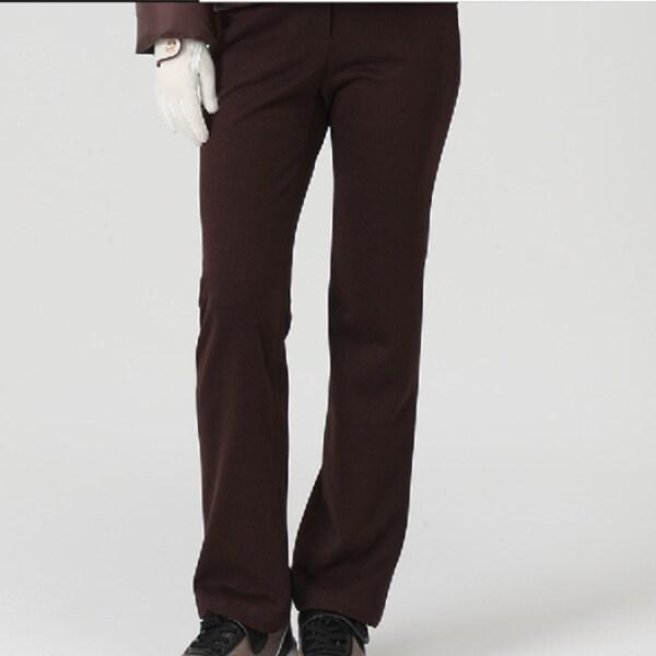 女性 化繊 裏起毛 ブーツカット パンツ 6K-81601_US