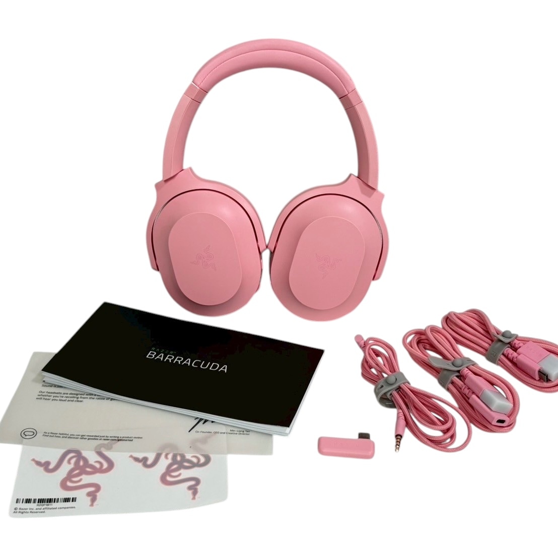 【展示品】Barracuda Quartz Pink ワイヤレスゲーミングヘッドセット Bluetooth対応 2.4GHz接続 ノイズキャンセリング対応 RZ04-03790300-R3