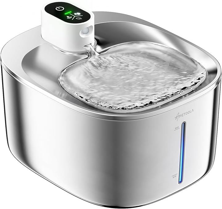 猫 自動給水器 水飲み器 コードレス スマート 静音 4L ワイヤレスポンプ 2way給電式 ステンレス製 FS10 Pro( ステンレス)