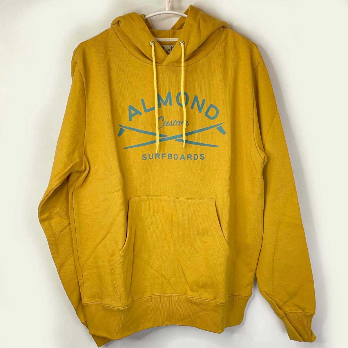 【中古・未使用品】Almond Surfboards & Design GRAVEL フーディ パーカー M マスタード HD2001 メンズ アーモンドサーフボード