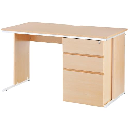 法人様向け オフィスコム オフィスデスク パソコンデスク 事務机 片袖机 幅1200奥行600高さ700mm ナチュラル Z-LWKD-1260-NW3