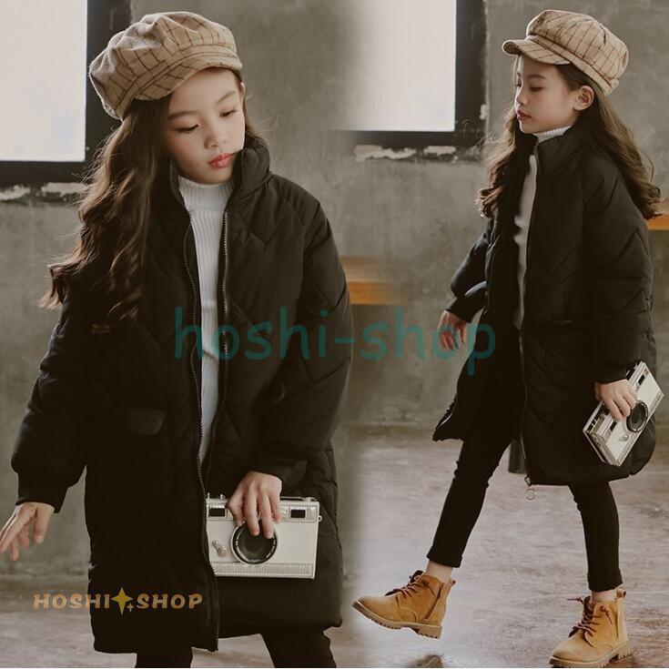 新作入荷 中綿コート キッズ 子供服 女の子 秋冬 冬服 子供コート アウター 厚手 ダウン風コート キッズコート ロングコート 中綿ジャケット フード付き 刺繍 暖かい 防寒