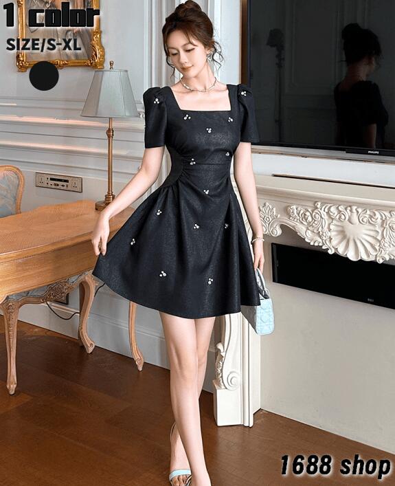 限定セール2025　ミニワンピース タイトワンピース 姫系ワンピース　フレアワンピース　シフォン　ワンピース インポート ミニ丈 エレガント　アシンメトリー シンプル パーティドレス 半袖 お嬢様 セ