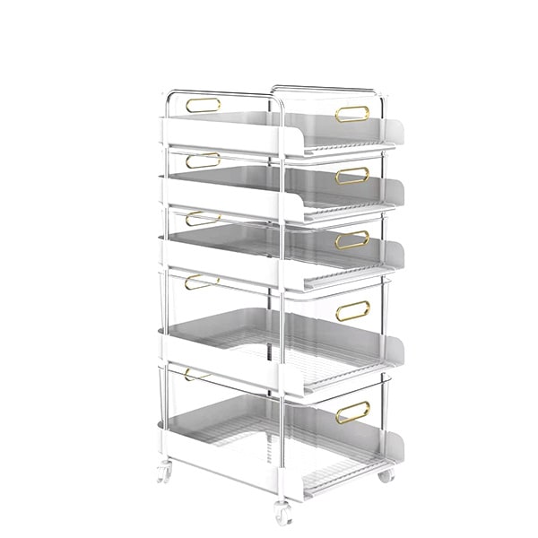 B.Bファニシング ONLS0134PLWHT フェミニワゴン 5段 メーカー直送