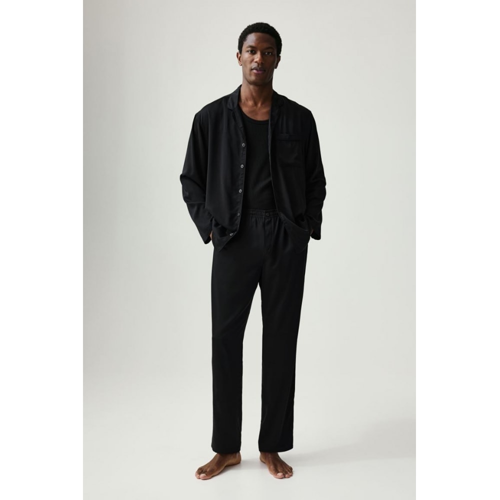 H&M パジャマシャツとパンツブラック