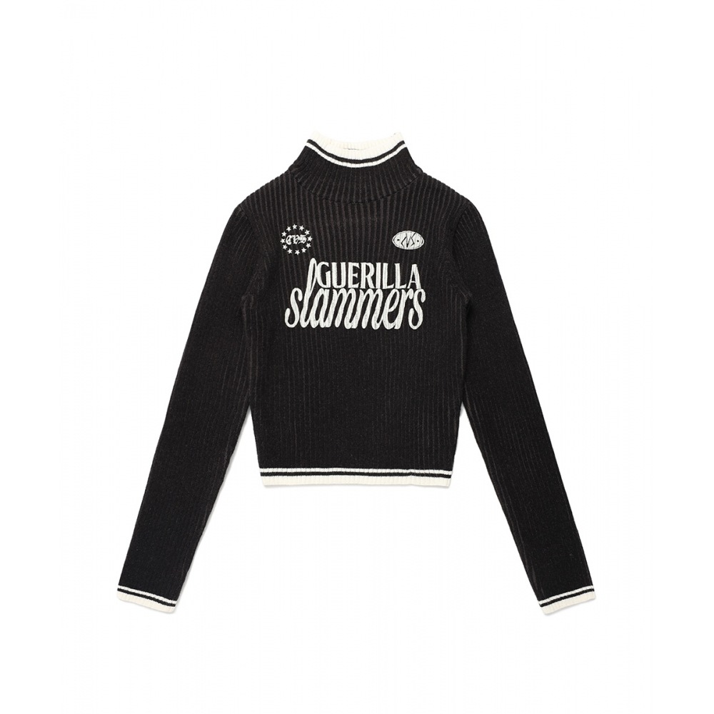 キャビッシュ W スラマーズタートルネックニットブラック (CV2DFFK640A)