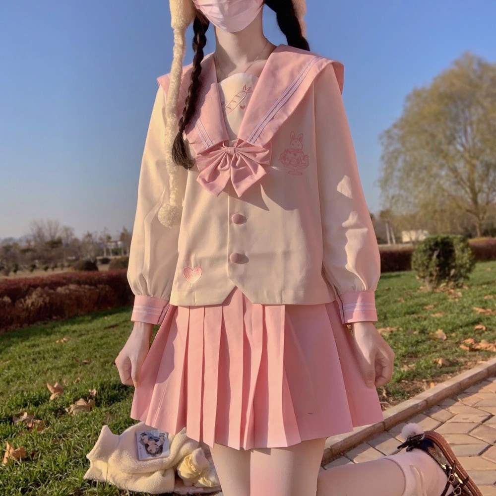 【1つ買うと10つ無料】かわいい幼稚園jkユニフォームスカート長い学生スーツ