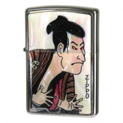 ZIPPO フレーム貝貼りエポ 江戸兵衛