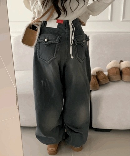 [ootj 新商品カラー] リナ 裏ポケット ポイント ロング 綿パンツ