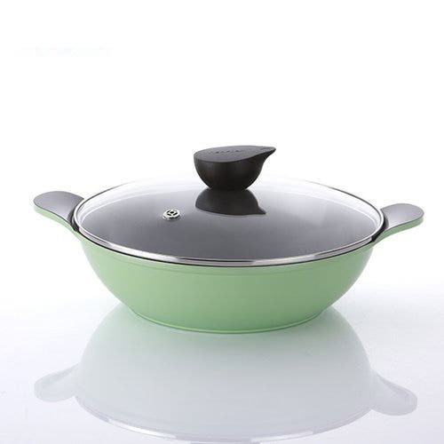 AMIE セラミック ノンスティック中華鍋 28cm 3.7L