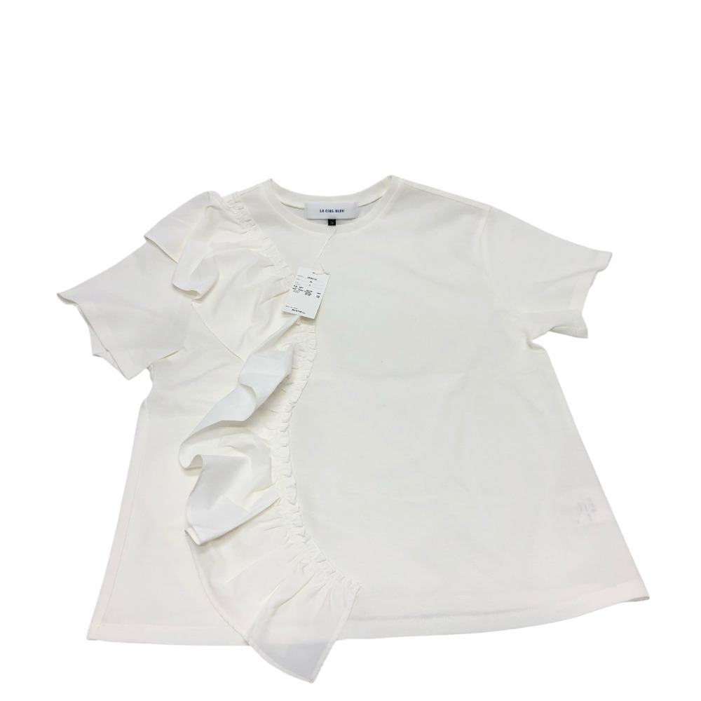 LE CIEL BLEU ルシェルブルー カットソー 26A62102 タフタコンボジャージートップ トップス アパレル コットン ホワイト
