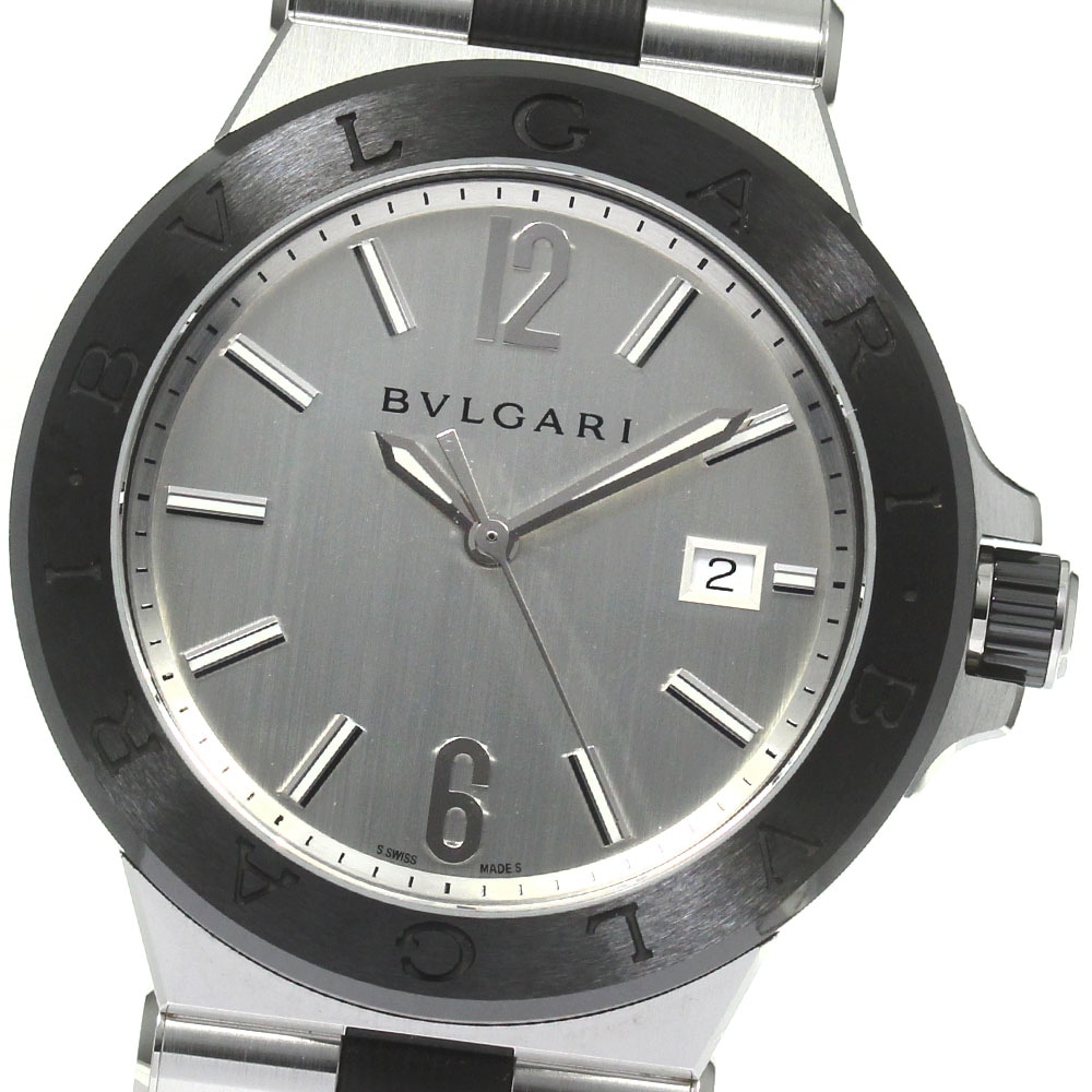 ブルガリ BVLGARI DG42SC ディアゴノ セラミック デイト 自動巻き メンズ 良品 _819719【中古】