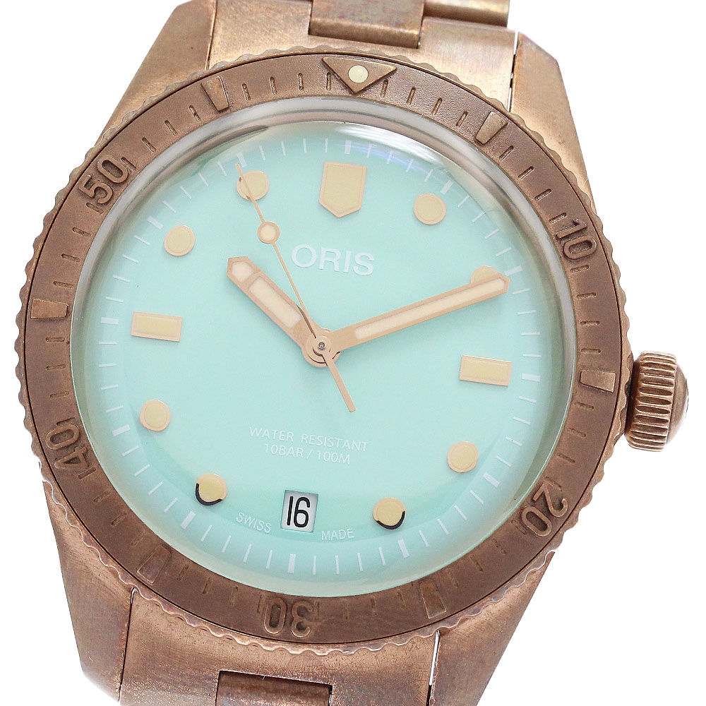 オリス ORIS 01 733 7771 3157 ダイバーズ65 コットンキャンディ デイト 自動巻き メンズ 良品 箱・保証書付き_890305【中古】 124,500円