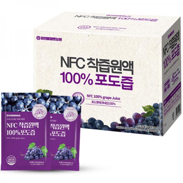 チャームアンドドゥル黄土農園 NFC搾汁原液 ブドウ汁 100ml x 50p 참앤들황토농원 NFC 착즙원액 포도즙 100ml x 50p