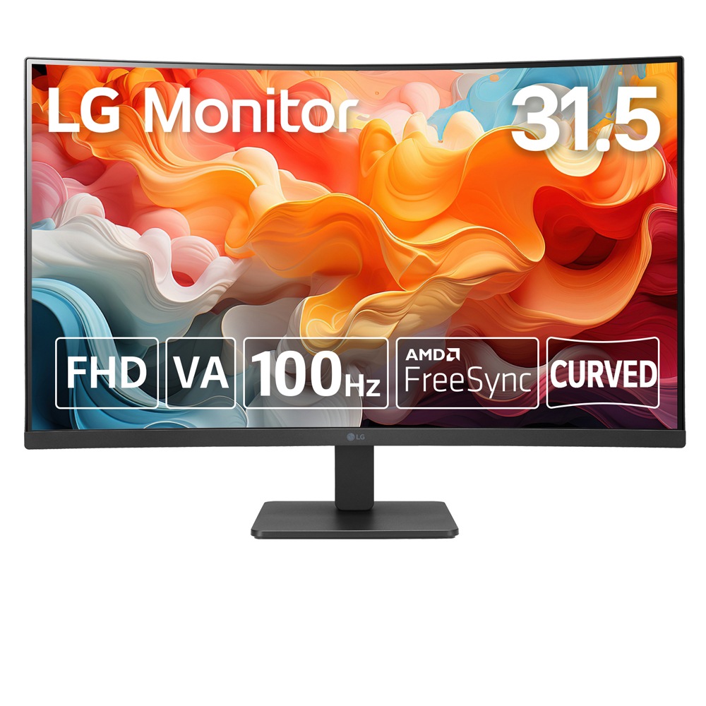 LGエレクトロニクスエルジー 液晶ディスプレイ(31.5型/曲面型/VA/FullHD 1920×1080/100Hz/5ms/HDMI1.4/VESA/3年保証・無輝点保証)(ブラック) 32M