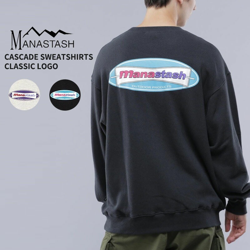 マナスタッシュ MANASTASH CASCADE SWEATSHIRTS CLASSIC LOGO クルーネックスウェット トレーナー トップス [AA]
