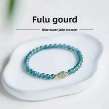 風水ラッキーブレスレット翡翠小さなひょうたんブレスレットユニセックス伝統的な中国風のジュエリーアクセサリー男性と女性のため