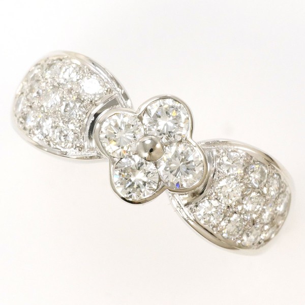 PT900 プラチナ リング 指輪 13号 ダイヤ 1.00 カード鑑別書 ジュエリー 中古