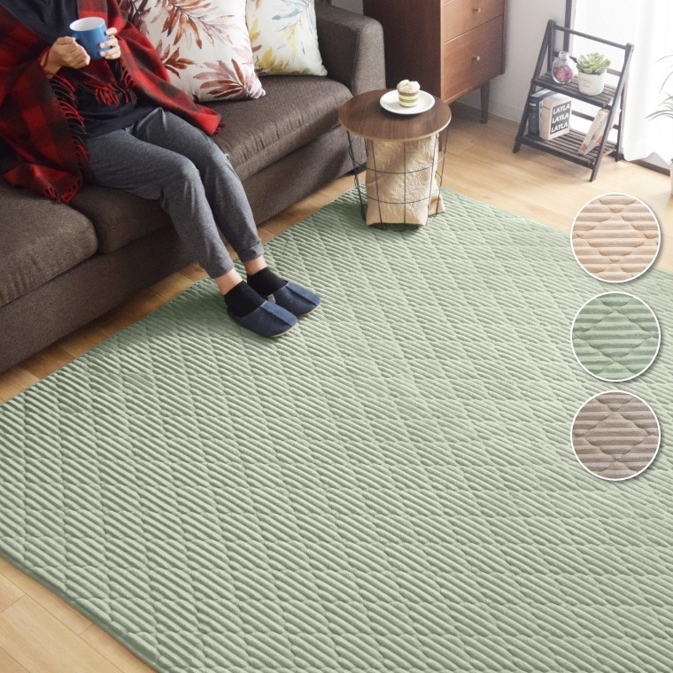 【同色2枚セット】ラグ カーペット 約130ｘ190cm 洗える 防ダニ 抗菌 防臭 遮音 ラグマット 厚め フランネル おしゃれ かわいい ホットカーペット対応 あたたか 滑り止め 無地 モフコ