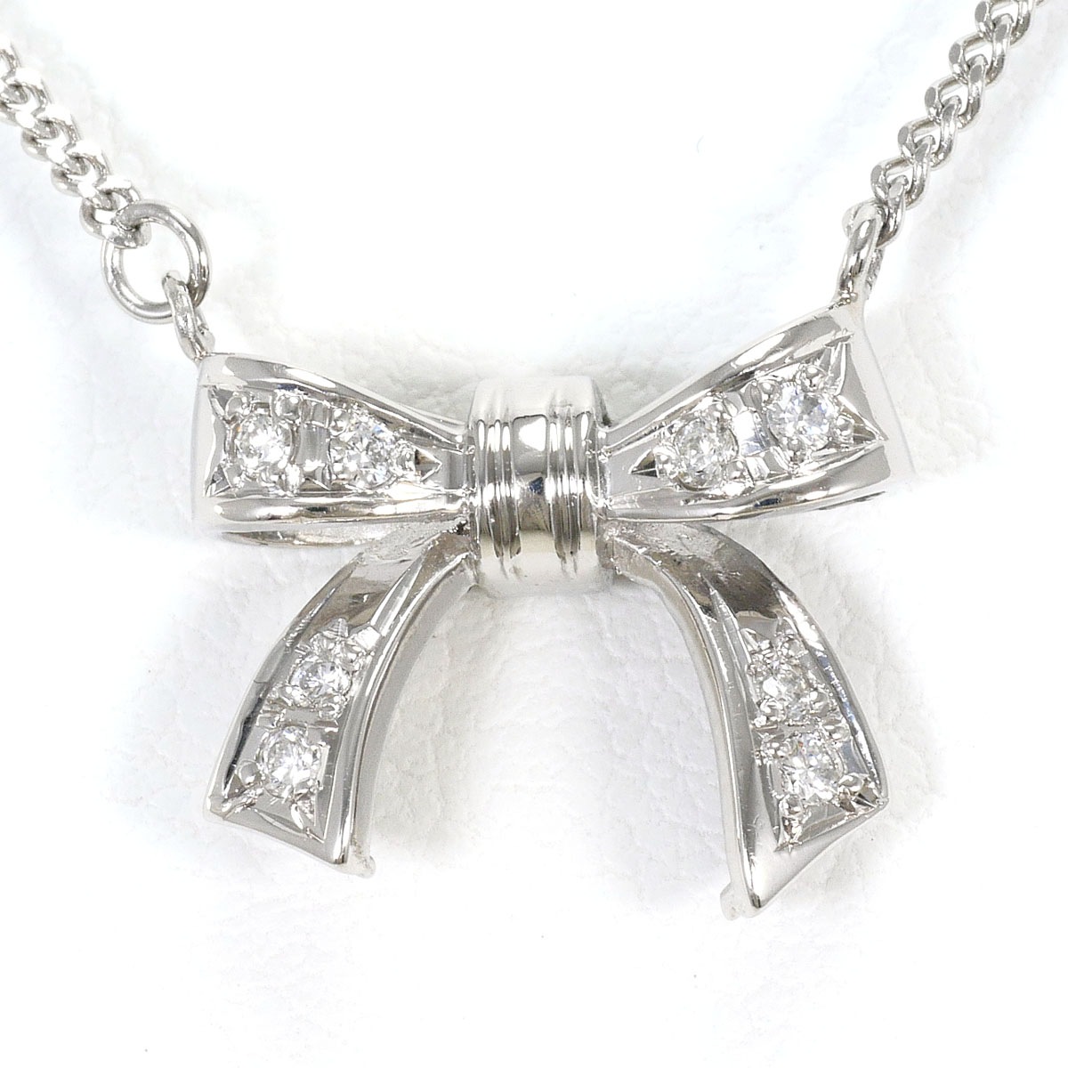 PT プラチナ PT850 プラチナ ネックレス ダイヤモンド 0.08 ct 鑑別書 総重量約5.3g 約40cm 中古