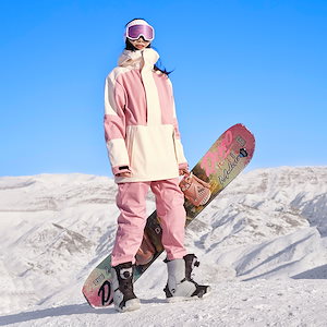 [迅速な出荷] ウィンタースポーツ ウェア スキーウェア ユニセックス スキー 防水 防風 保温 雪遊び 暖かい 男女兼用 上下セット