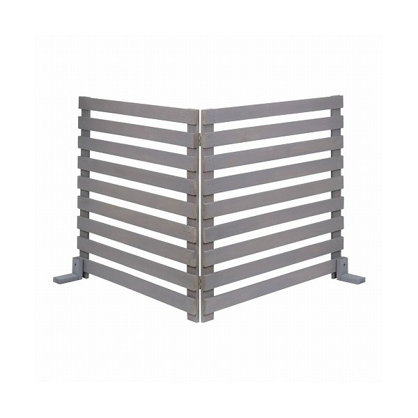 住まいスタイル WF-142YK-GRY 折り畳めるウッドフェンス142×71(横ボーダー) 1枚組 グレー メーカー直送