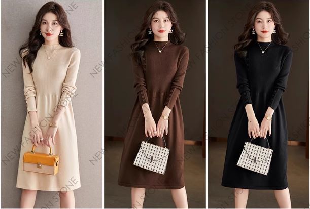 ミディアムニットワンピース子供秋冬-20