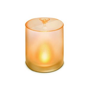 CANDLE エムパワード キャンドル / 空気で膨らむ ソーラーライト こはく色 の ゆらぎ の 灯り 防水 バスライト