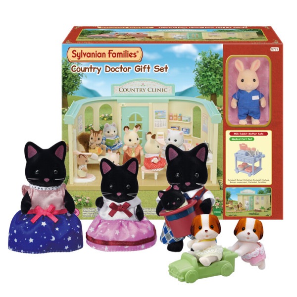 EF-55 ビレッジドクター ミッドナイト 猫家族セット