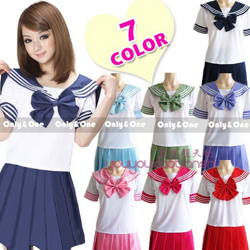 七色弾力四季高校学生服セーラー服ゲーム制服誘惑ロールプレイ運動会学