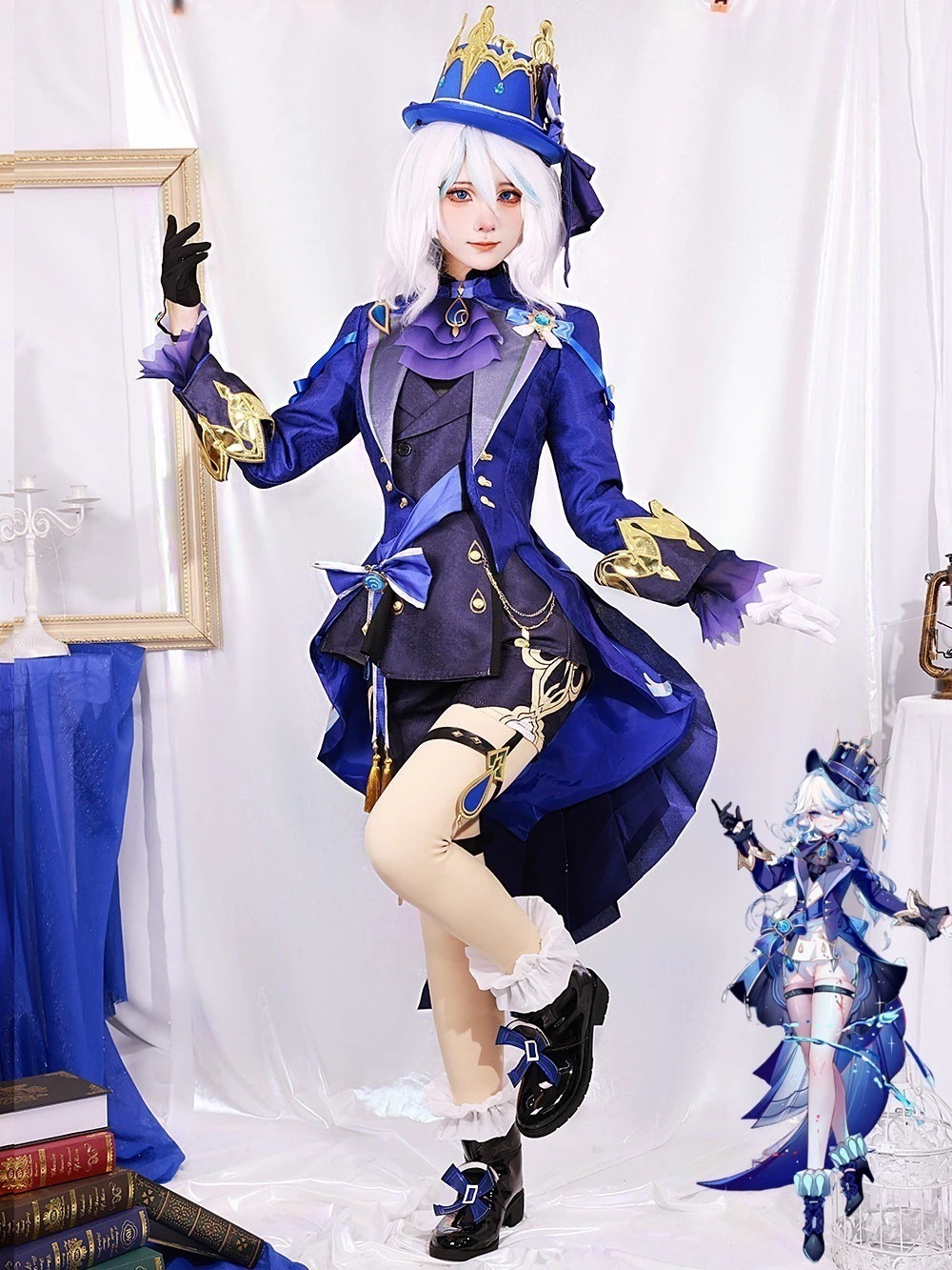 和服コスチュームコスチュームコスプレ Furina 原神 フフ 水神 セットアップ 男女兼用 フリーナ Genshin