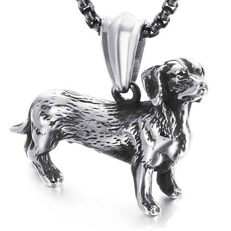 ダックスフント ステンレス ペンダントトップ ステンレス チェーンは別売り 首飾り 犬 イヌ 3D 立体 リアル 男性 女性 プレゼント 母の日 ギフト ミニチュア 人気 stt00-00-0751
